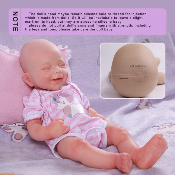 🆕 15 inches Soft Vinyl Body Realistic Reborn Baby Boy Doll - Picture 6 of 8